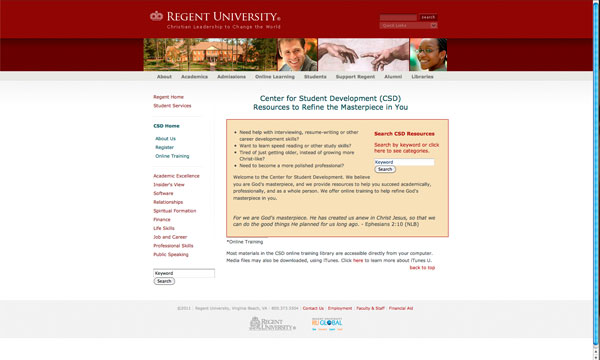 Regent University Internship